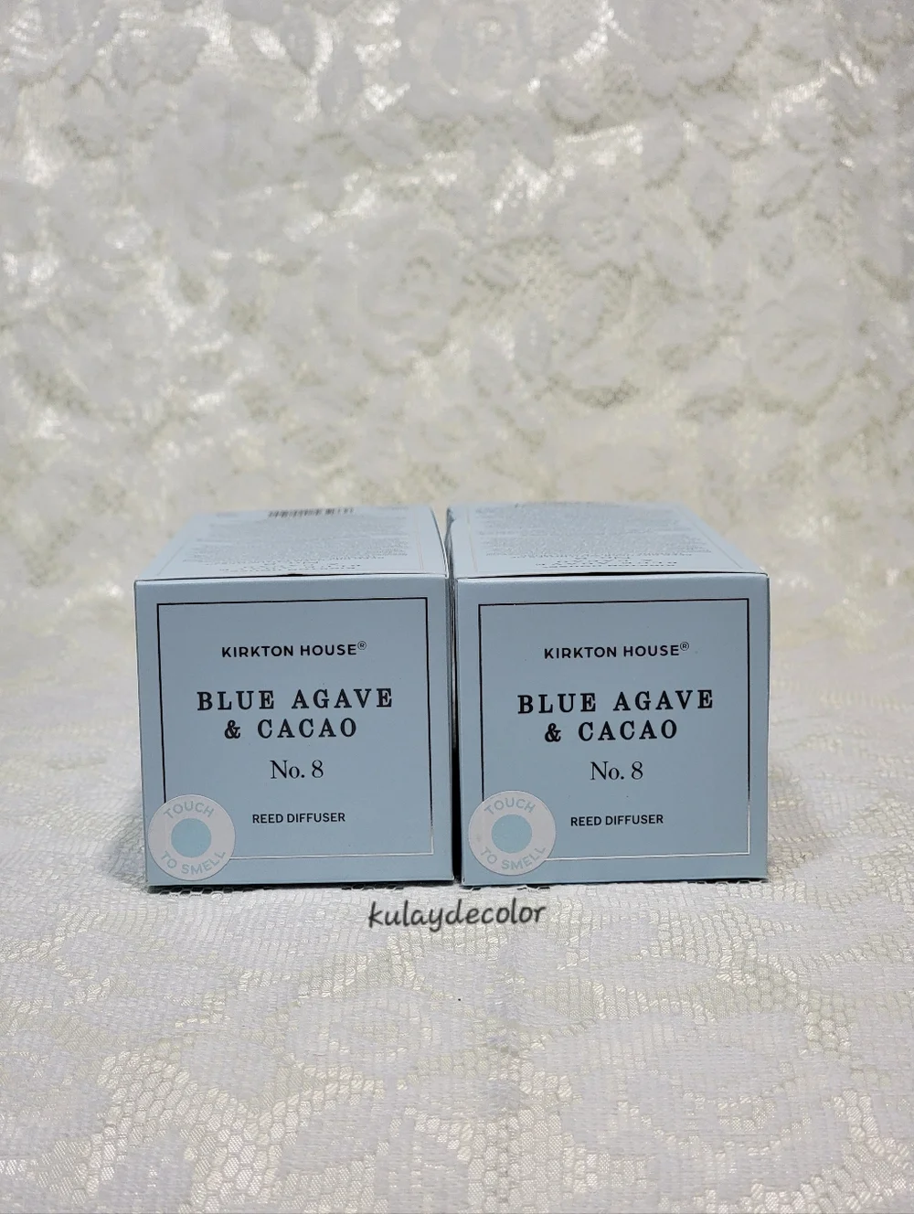 Set of 2 Kirkton House Blue Agave & Cacao No. 8 Reed Diffuser - 3.4 Fl oz.